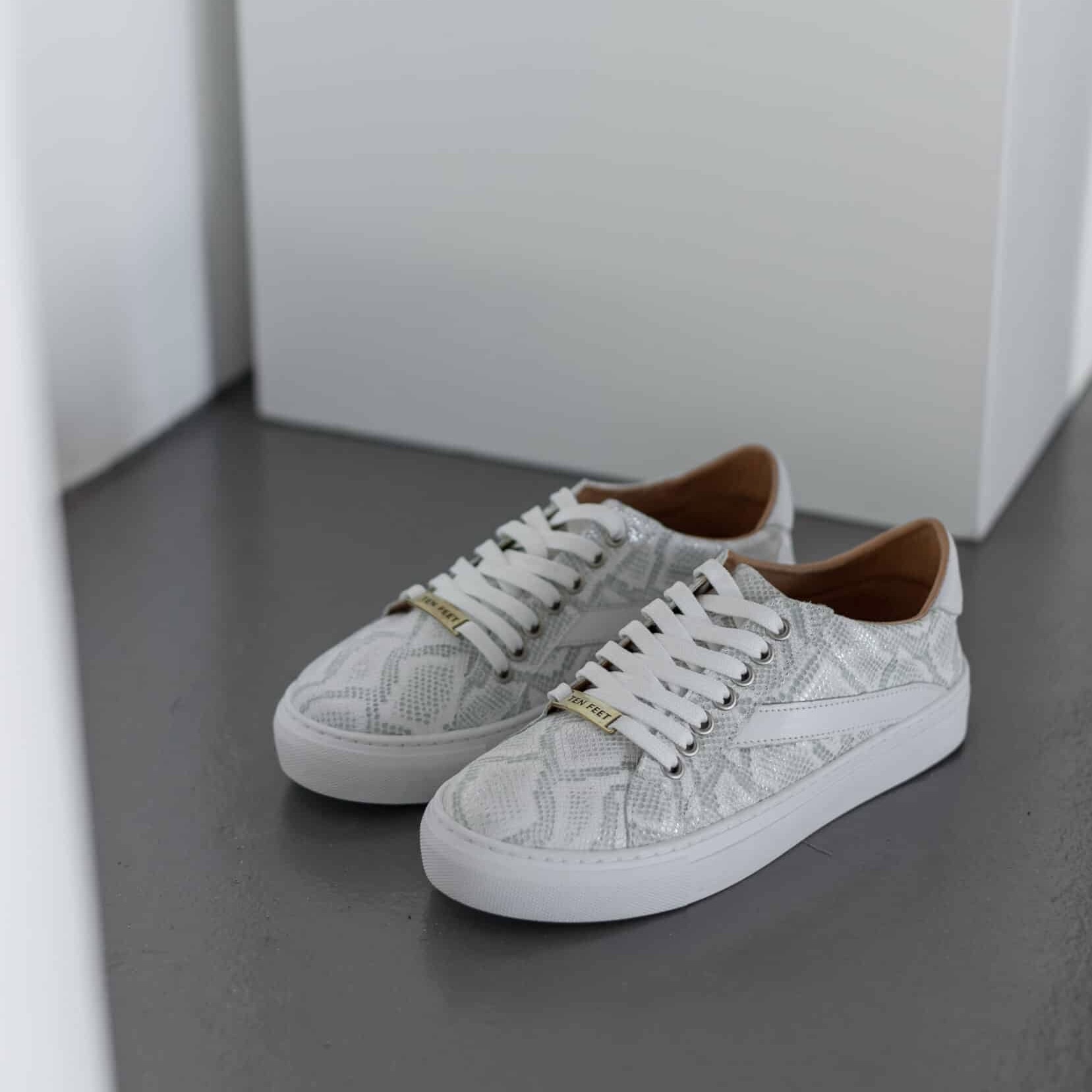 Ladies Genuine Leather Metallic Eden Sneakers