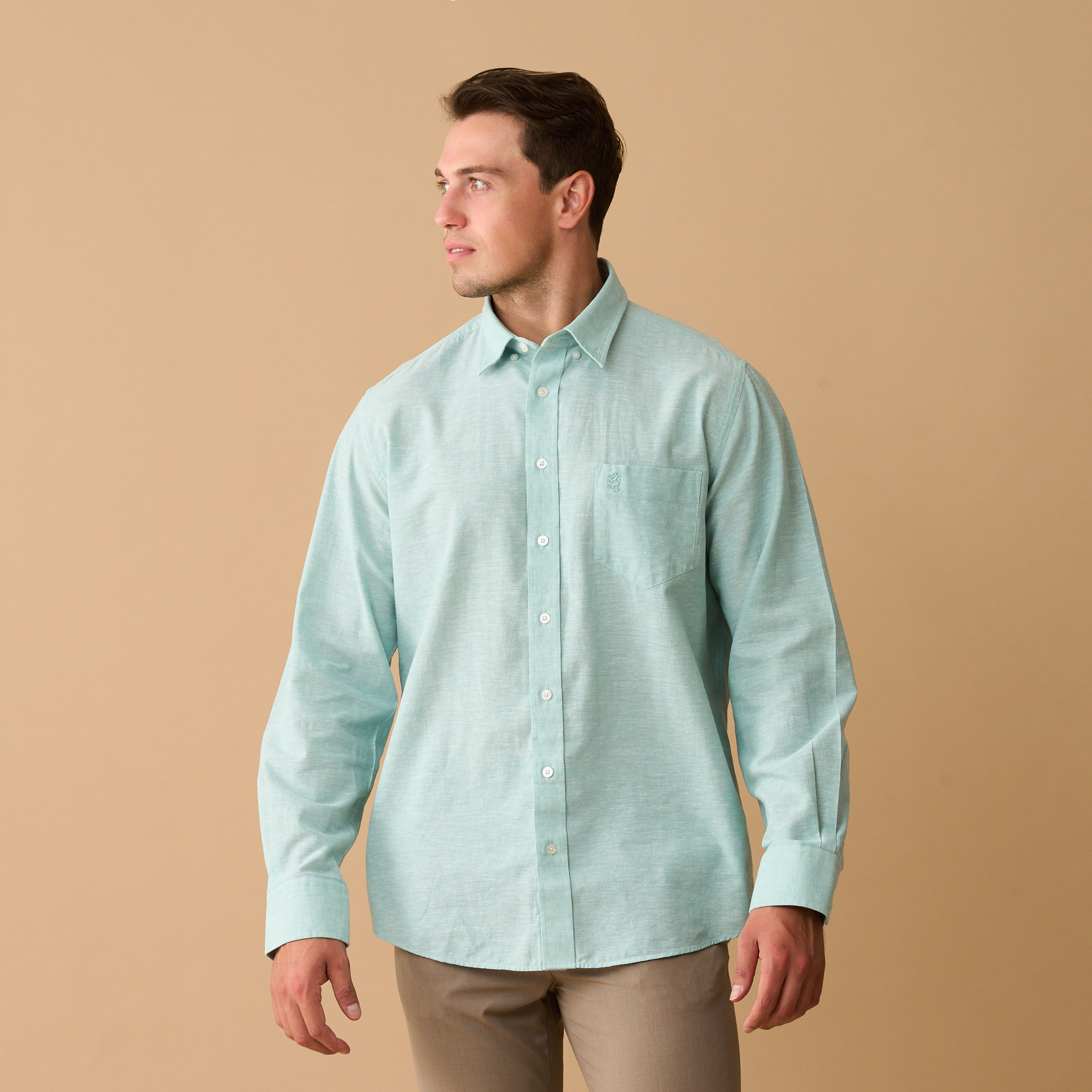 Men's Riaan Cotton-Linen Classic Shirt