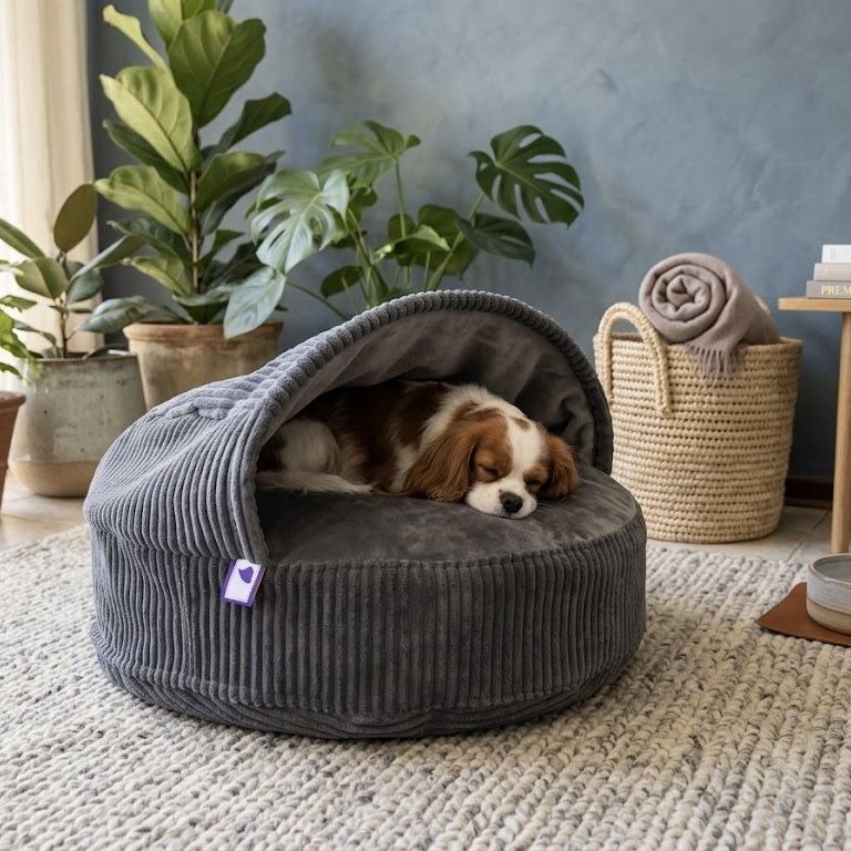 Dog Corduroy Cozy Cave Beanbag