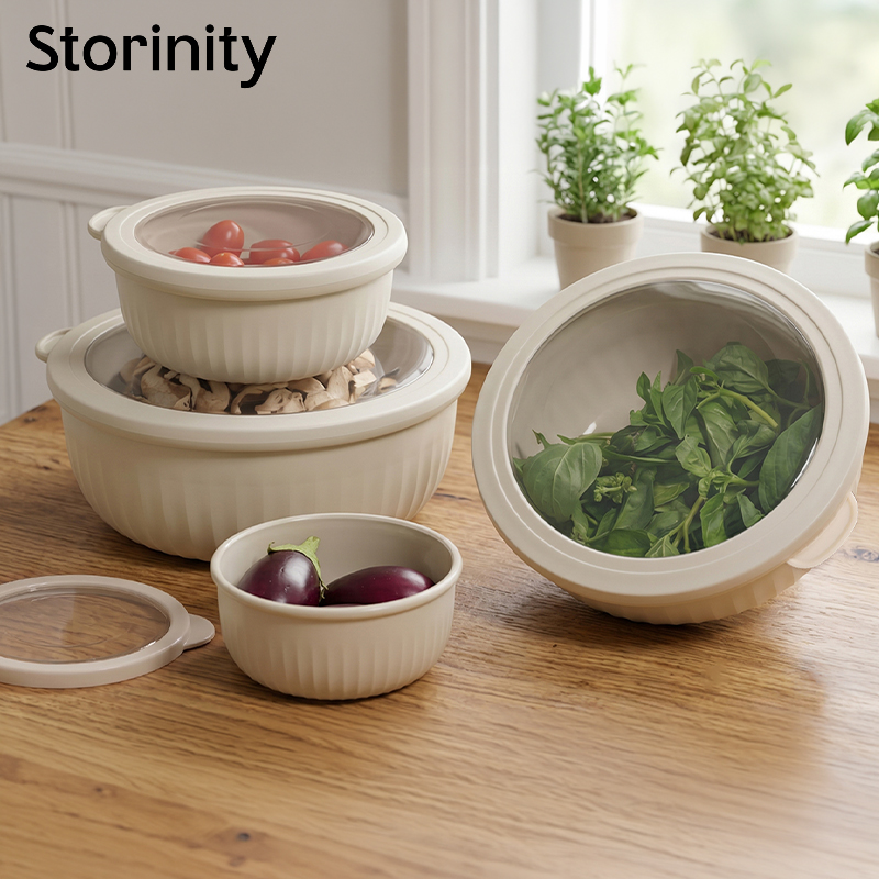 8-Piece Airtight Nesting Bowls with Lids