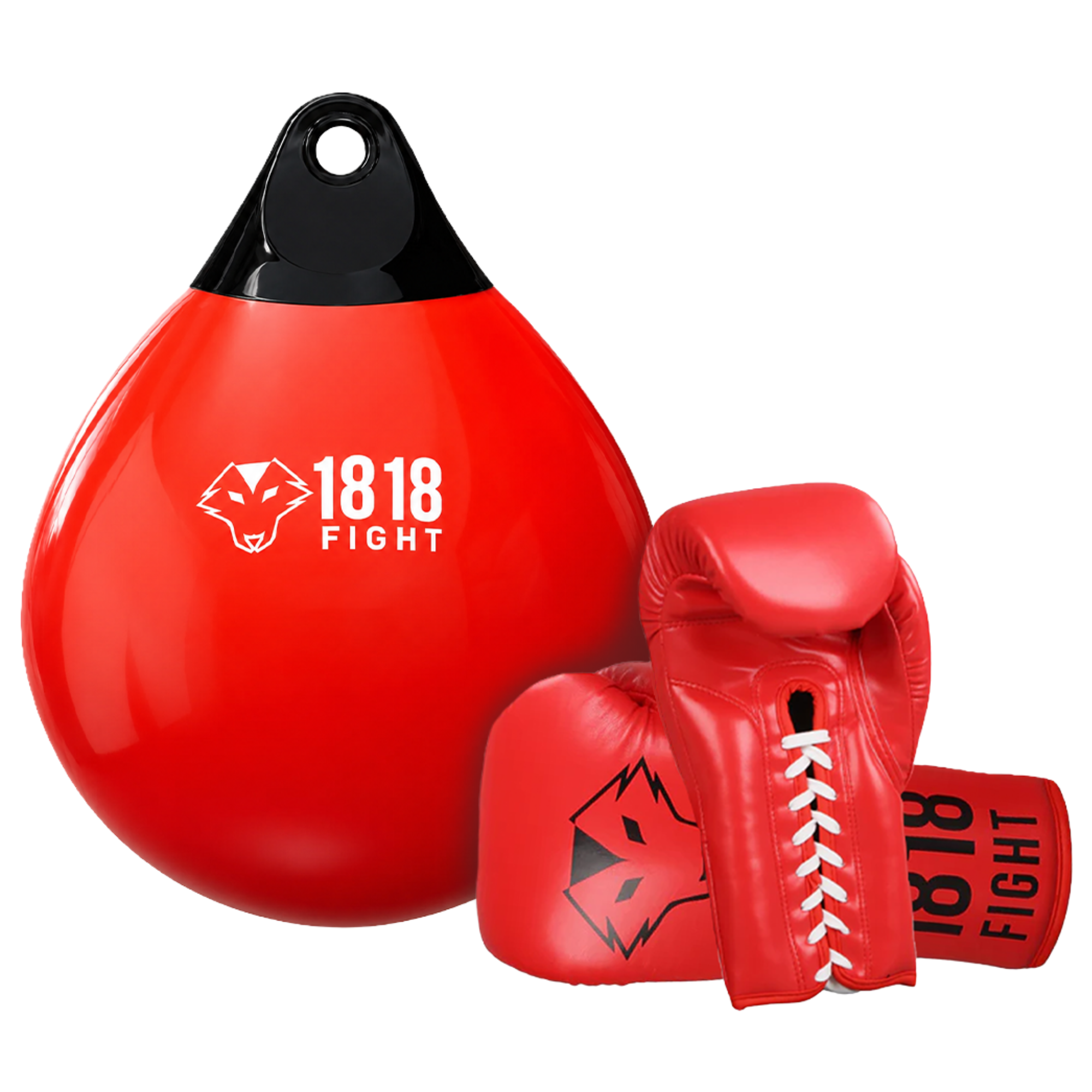 Technical Aqua Teardrop Boxing Bag with Diablo Lace Up Boxing Gloves