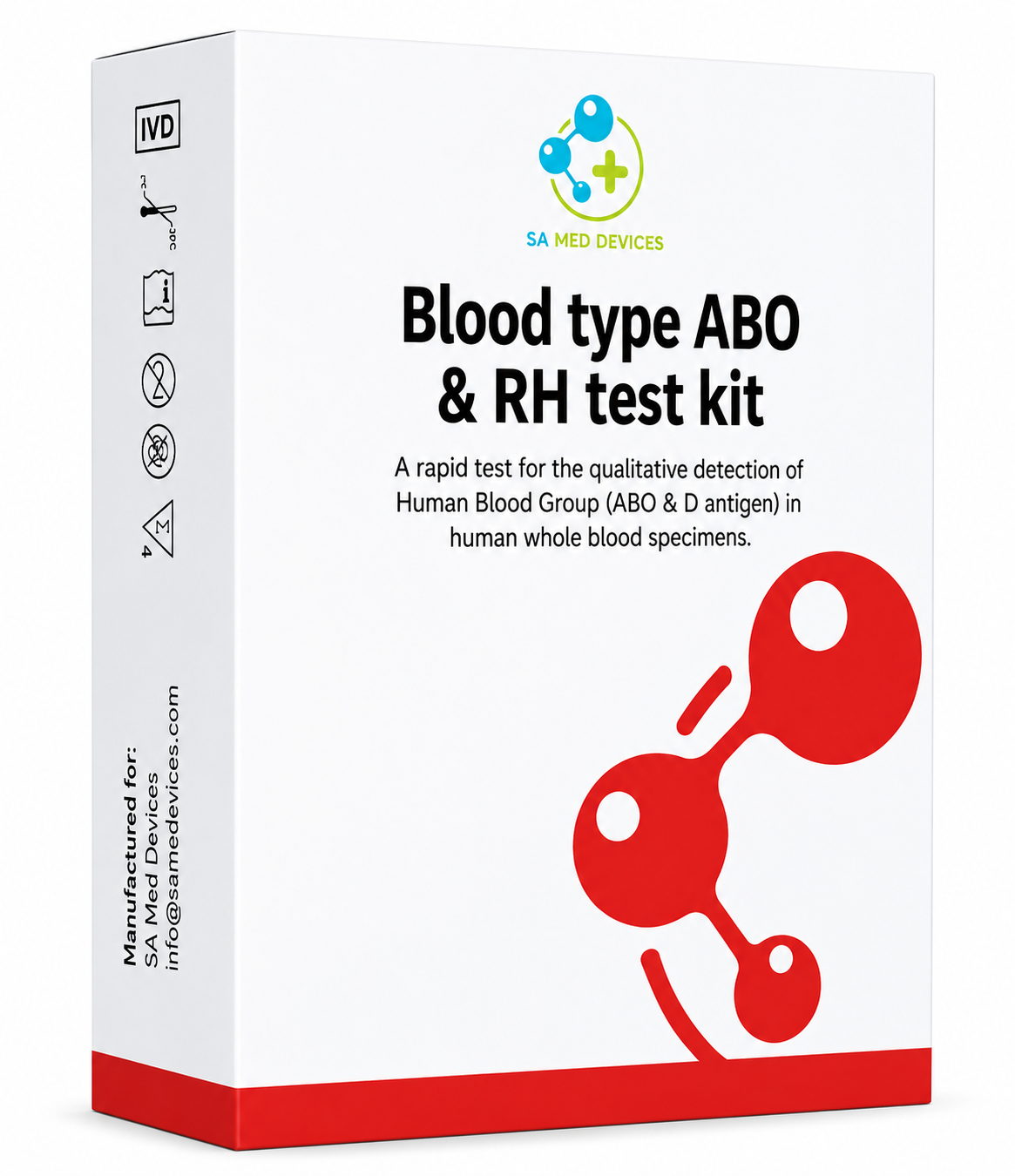 4x Blood Type ABO and Rhesus Home Test Kits