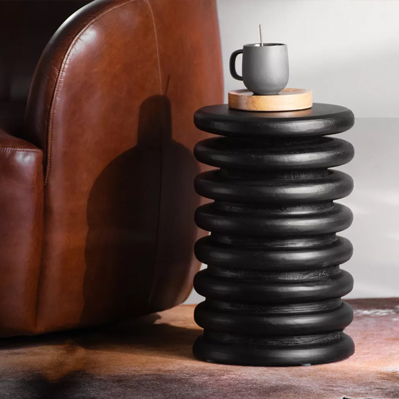 Contemporary Black Side Table