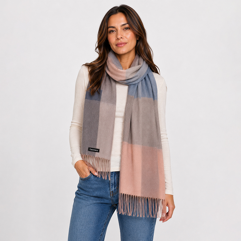 Ladies Lightweight Plaid Scarf