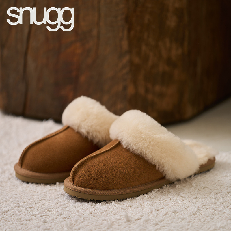Ladies Genuine Wool and Sheepskin Mule Slippers