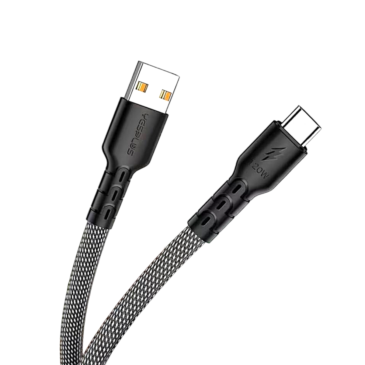 2x 1m 120W USB to Type-C Durable Fast Charging Cables