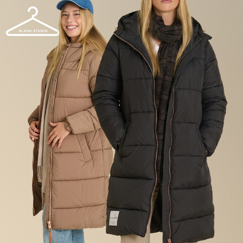 Ladies Padded Puffer Jacket with Hood