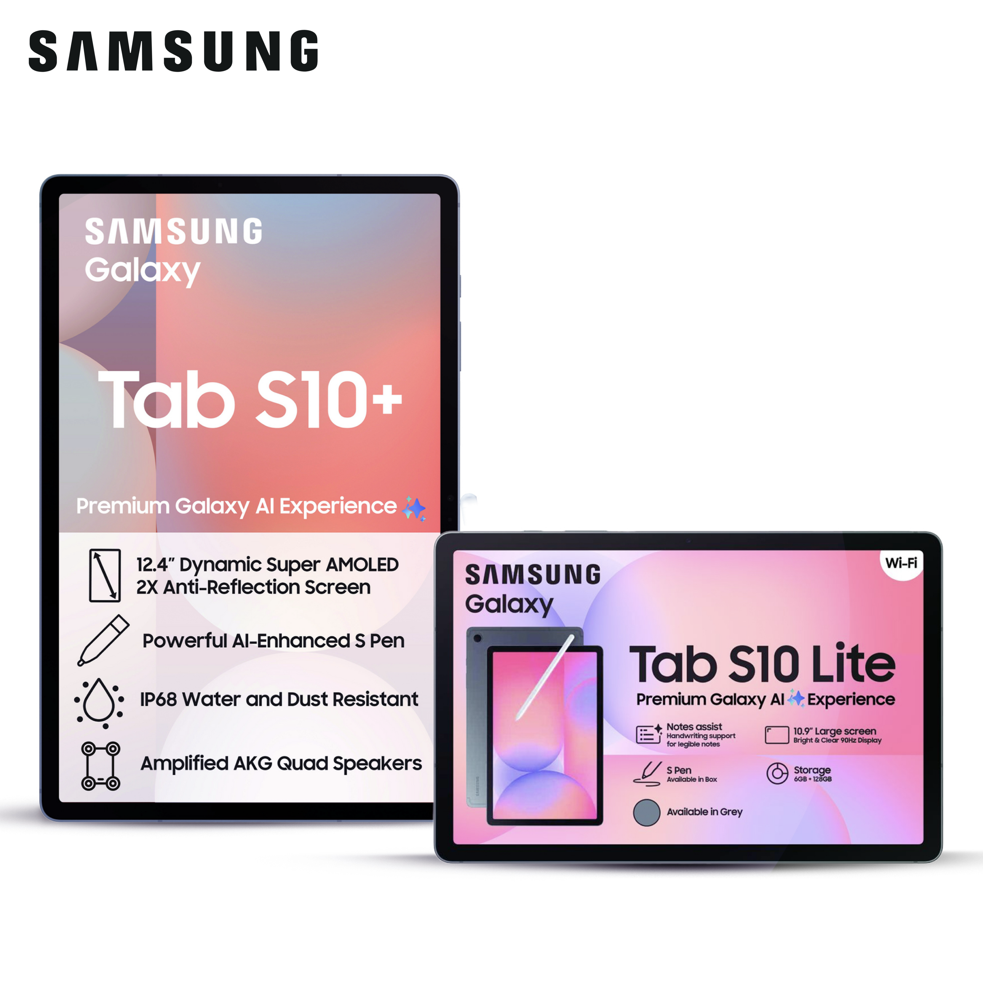 10.9" Galaxy Tab S10 Lite and 12.4" Tab S10+ Bundle