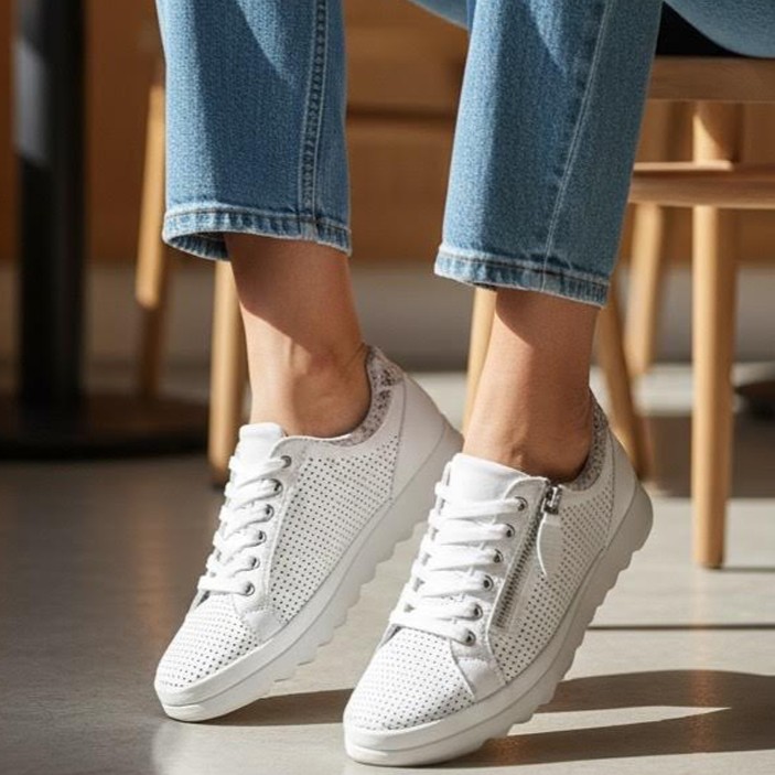 Ladies Genuine Leather Sloane Sneakers