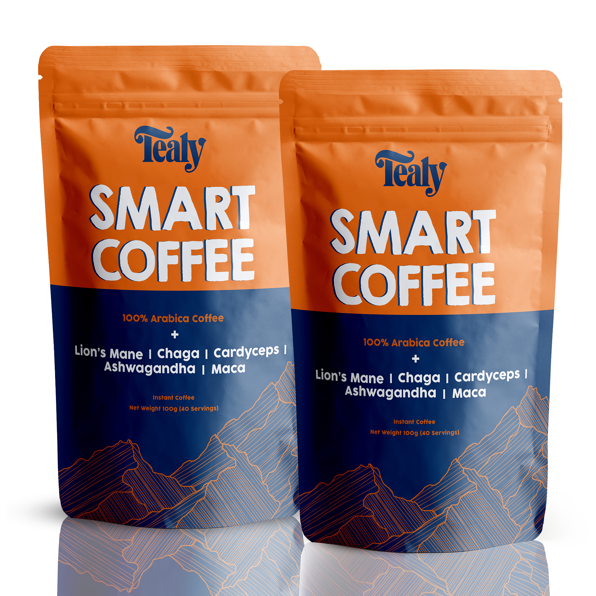 2x 100g 100% Arabica SMART Nourishing Instant Coffees