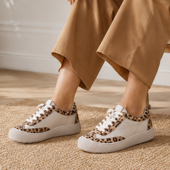 Ladies Genuine Leather Botide Sneakers