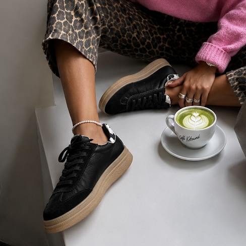Ladies Genuine Leather Peptide Sneakers