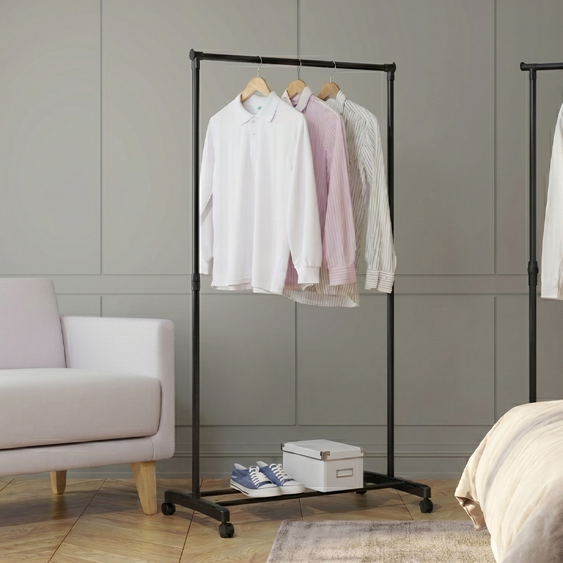 Steel Clothing Rack with Wheels