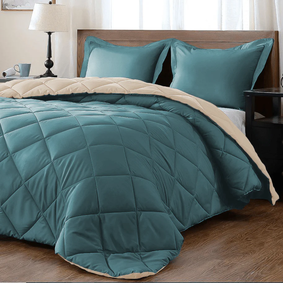300gsm 5-Piece Monochrome Reversible Comforter Set