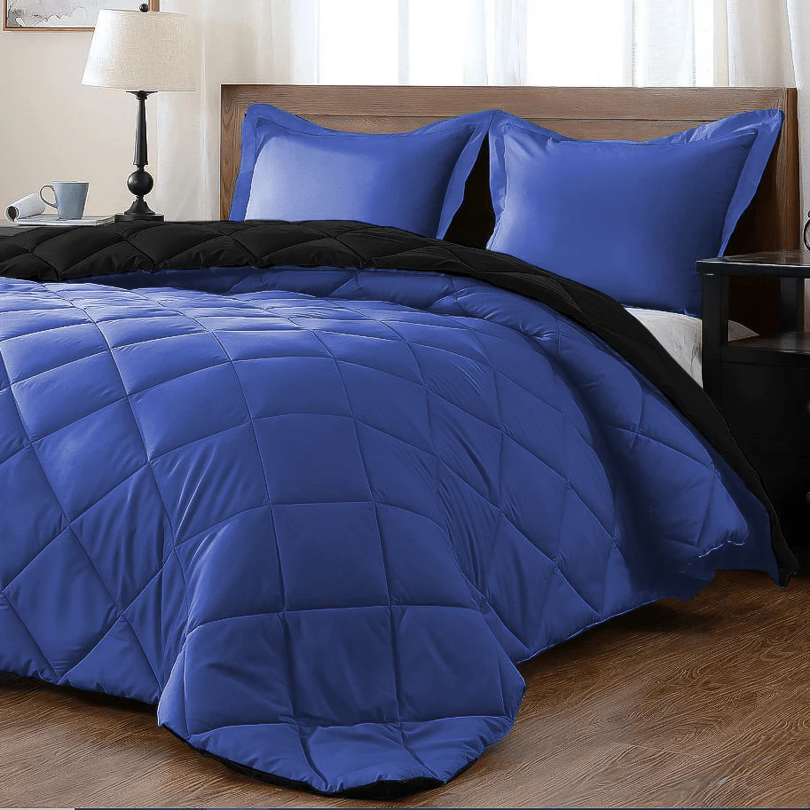 300gsm 5-Piece Monochrome Reversible Comforter Set