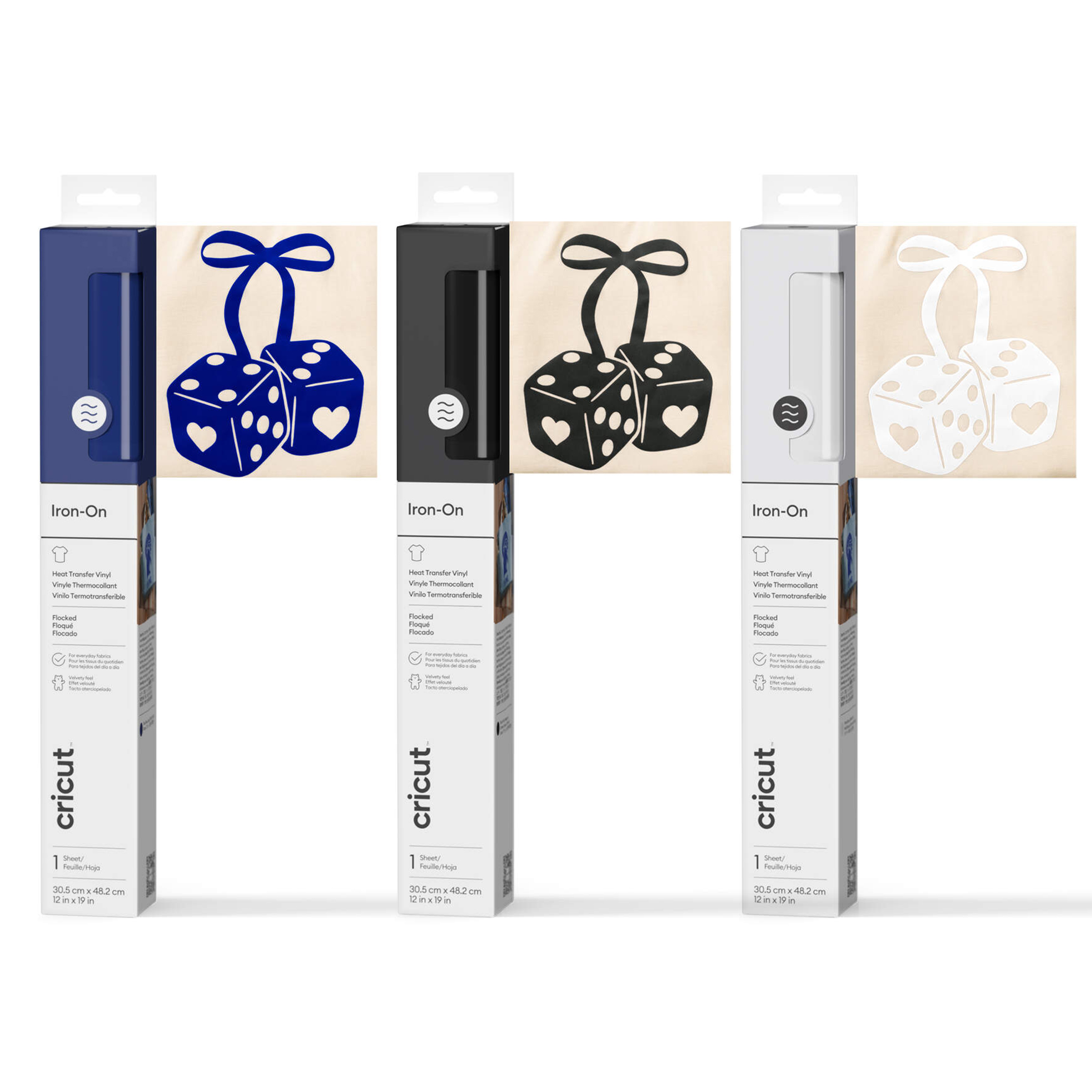 30.5cm x 48.3cm Flocked Iron-On Roll