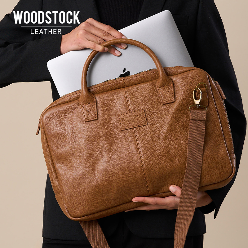 Genuine Leather Soho Laptop Bag with Sling