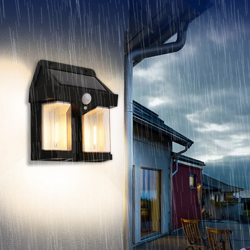 2x Dual Bulbs Dusk to Dawn Motion Sensor LED Wall Lights