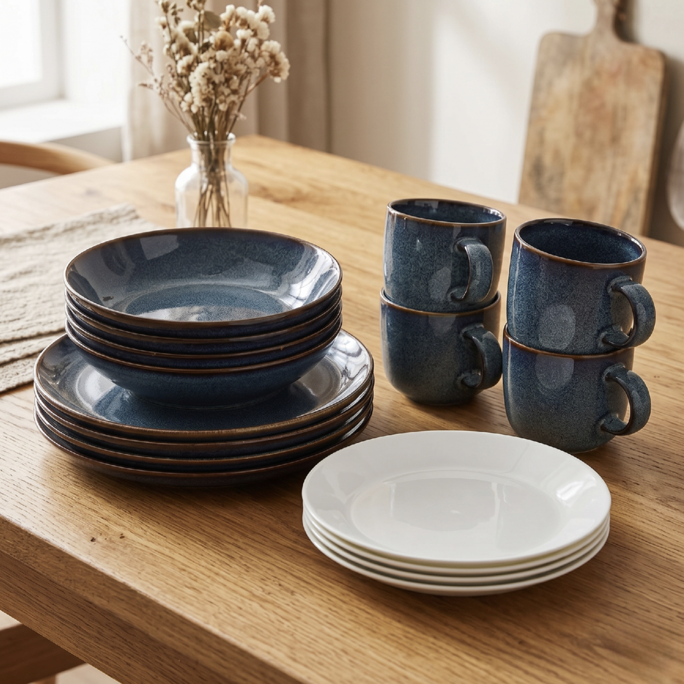 16-Piece Reactive Glaze Dinnerware Set