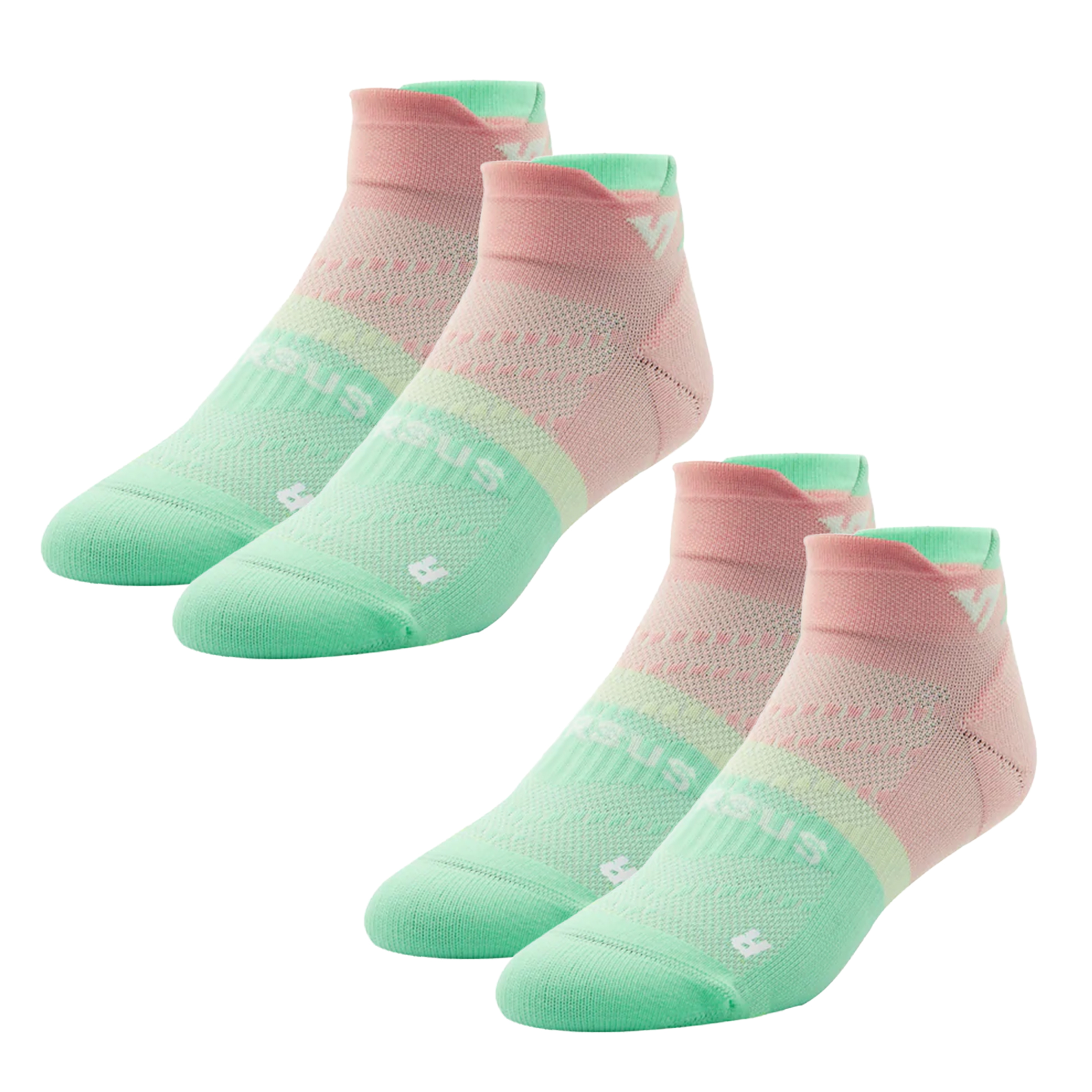 2x Pairs of Unisex Pink Blossom Ankle Socks
