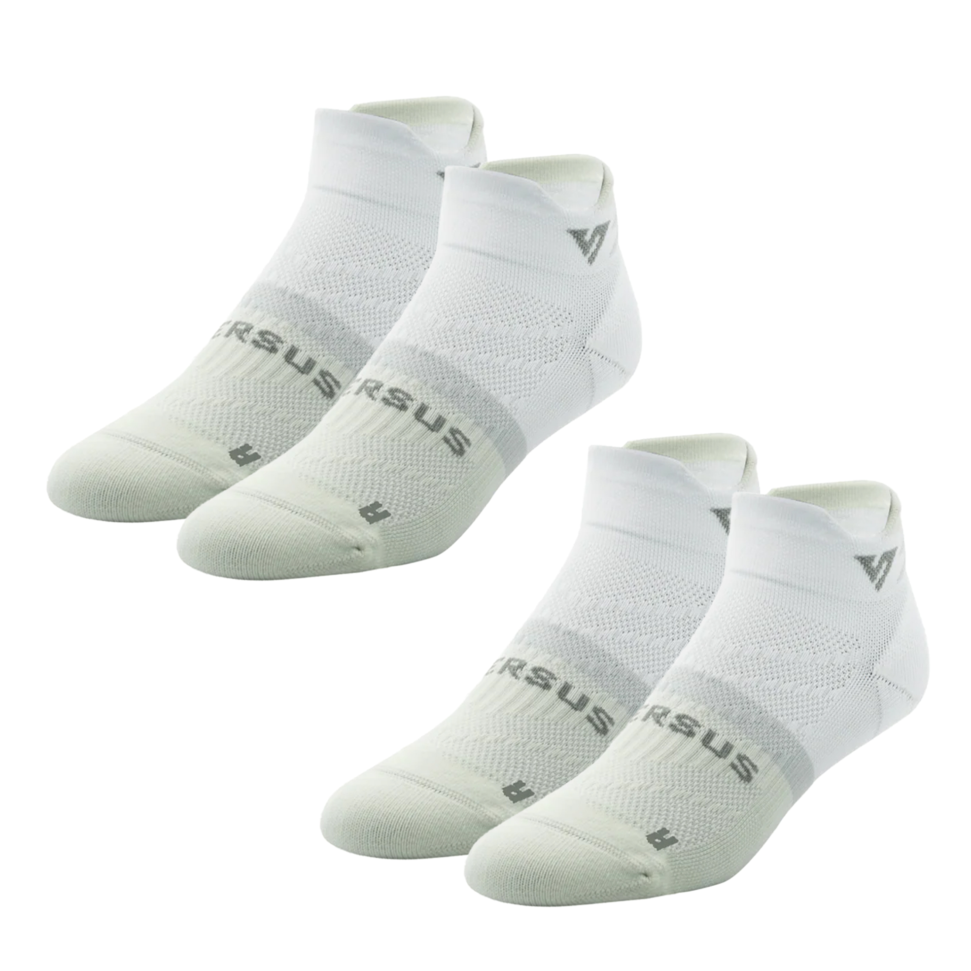 2x Pairs of Unisex White Glacier Ankle Socks