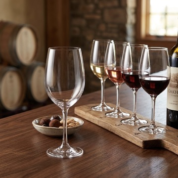 12x 345ml Banquet Crystal White Wine Glasses