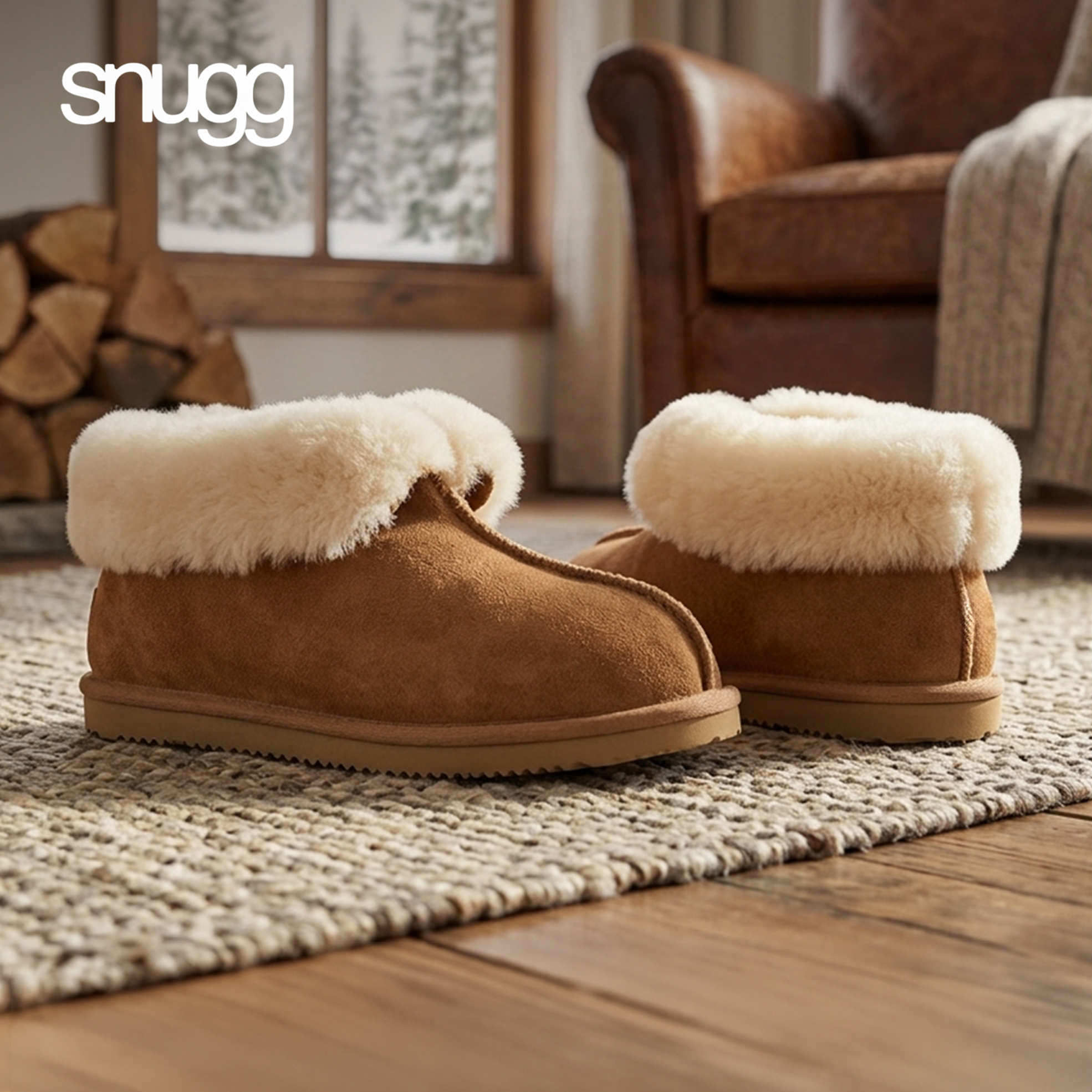 Unisex Genuine Wool and Sheepskin Slippers