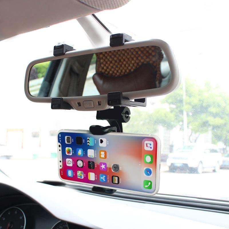 Universal Car Rear View Mirror Phone Holder Bracket