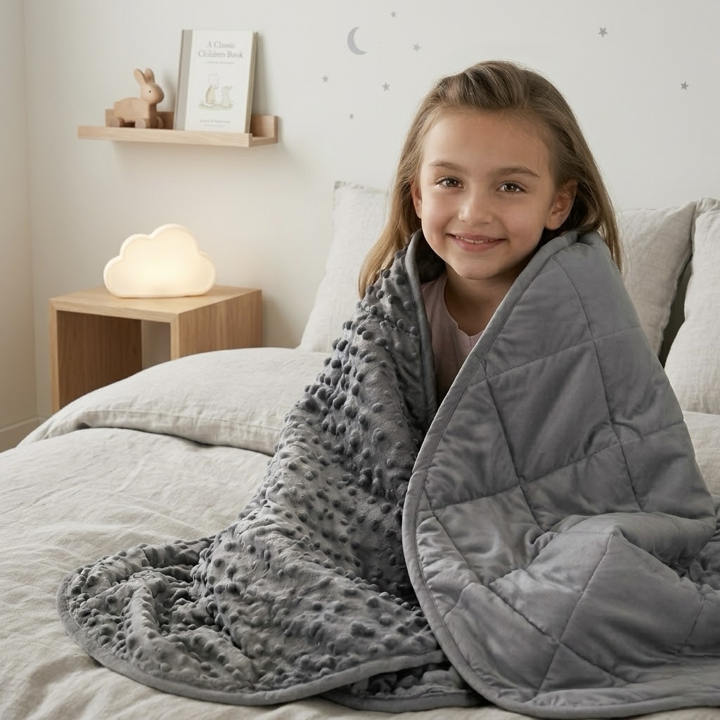 Kids Dual-Sided Weighted Anti-Anxiety Blanket