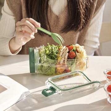 Portable Leak-Proof Mason Jar Salad Container