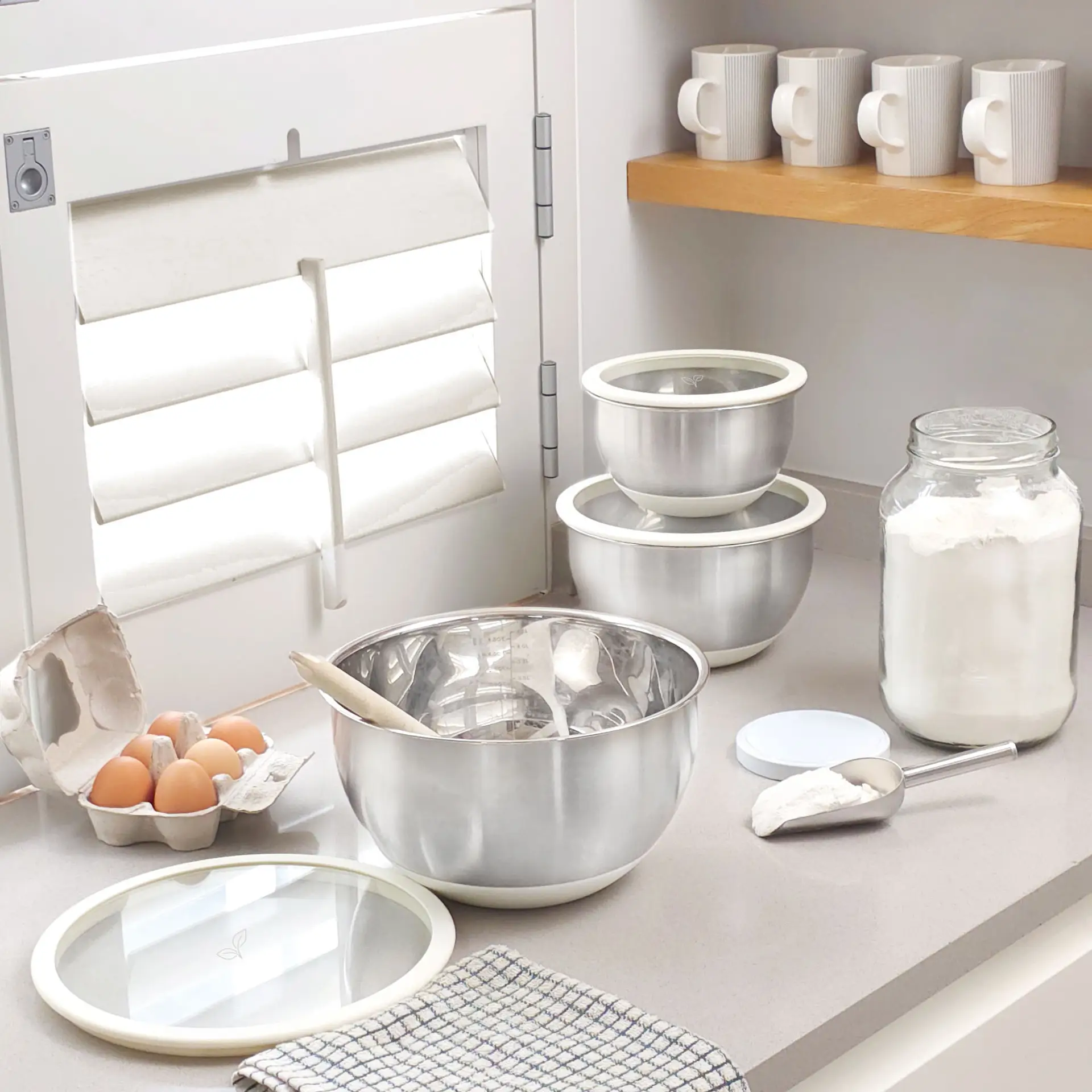 6-Piece Stainless Steel Mixing Bowl Set