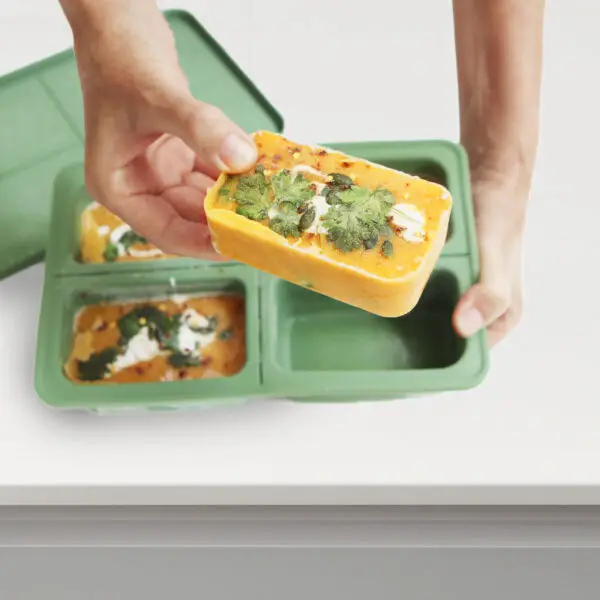 2 or 4-Portion Silicone Freezer Tray with Lid