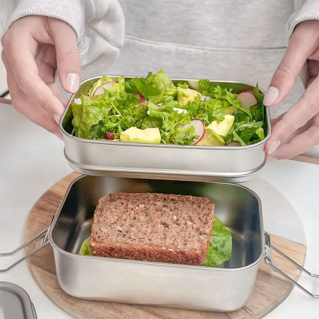1350ml or 1950ml Stainless Steel Bento Box