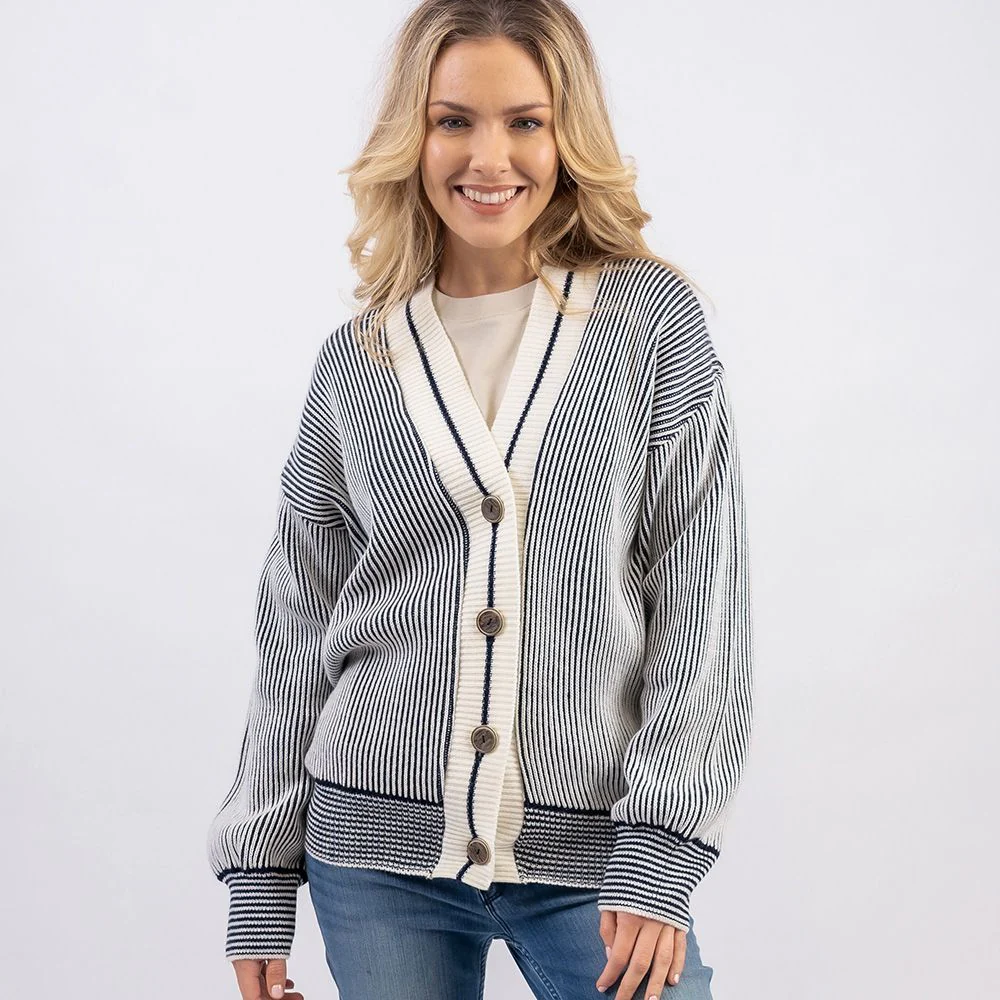 Ladies Two Tone Cardigan
