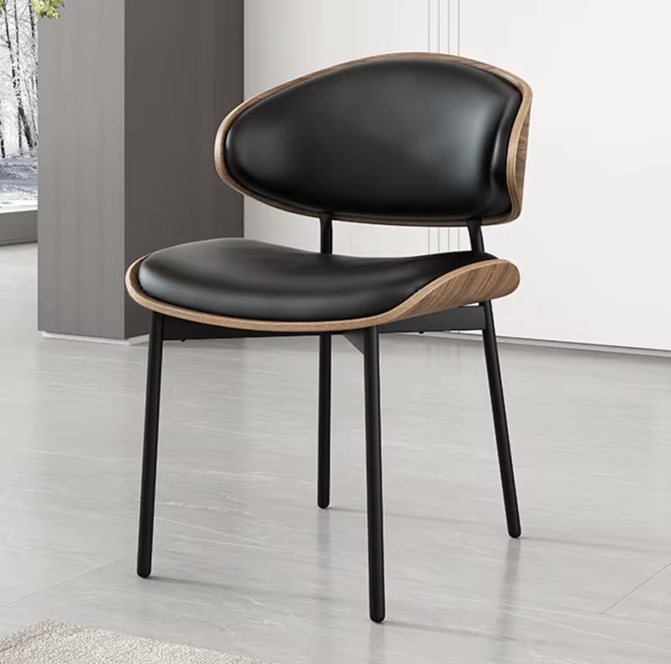 2x Oakly Premium Leather Dining Chairs