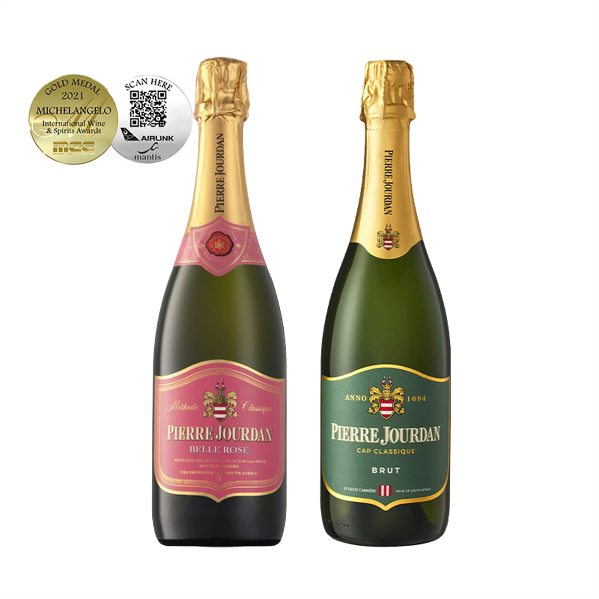 6x Belle Rose or Brut Cap Classique