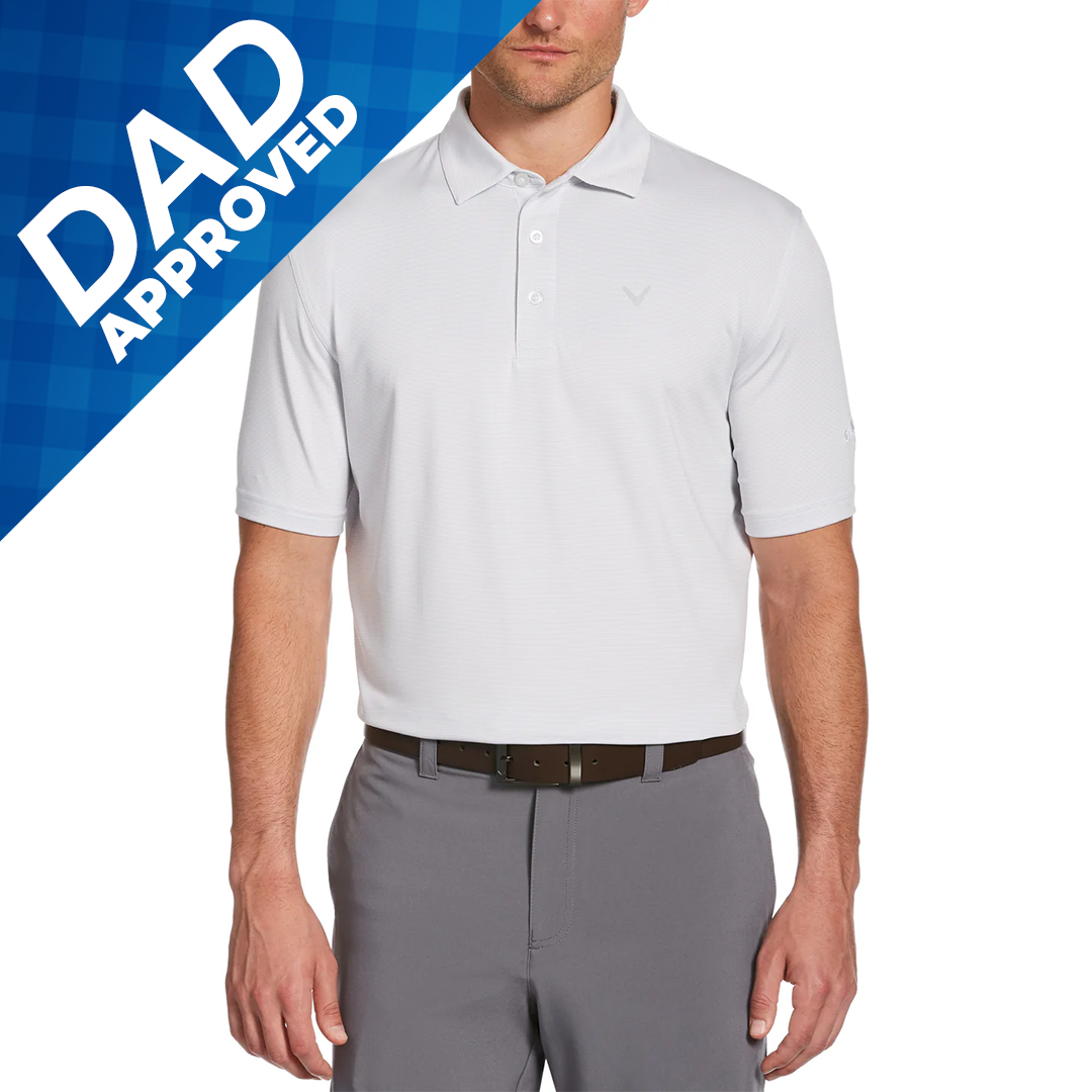 Men's Fine Line Print Polo Shirt