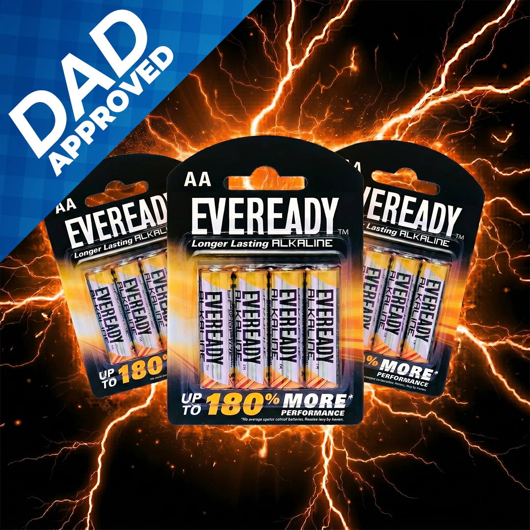 3x 8's AA or AAA Alkaline Batteries