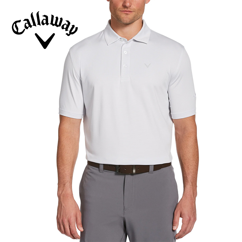 Men's Fine Line Print Polo Shirt