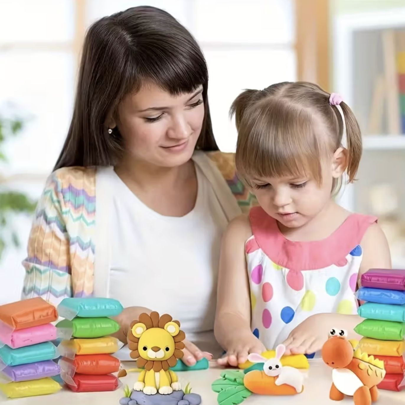 36-Piece Kids Modelling Clay Set with 3 Clay Shapers
