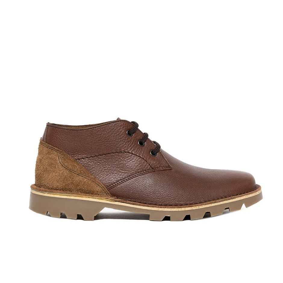 Men's Cognac Genuine Leather Slick Shoes