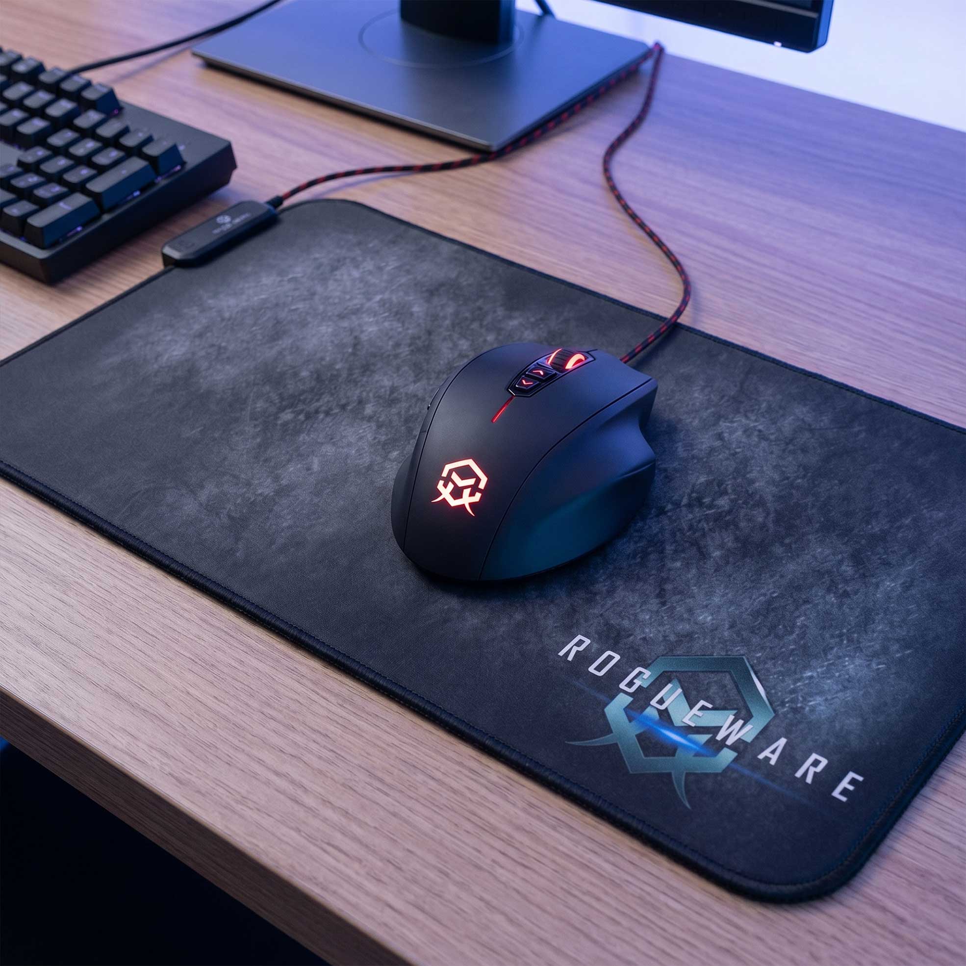 GM200 Wired Gaming Mouse with RGB XXL Deskpad Bundle