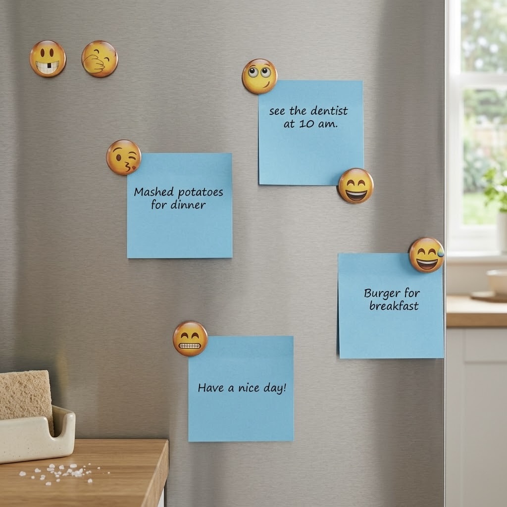 25-Piece Emoji Fridge Magnets