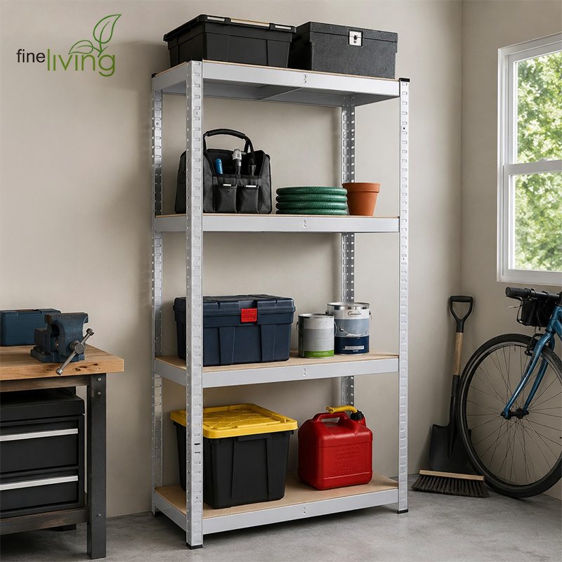 4-Tier Galvanised Steel Shelf