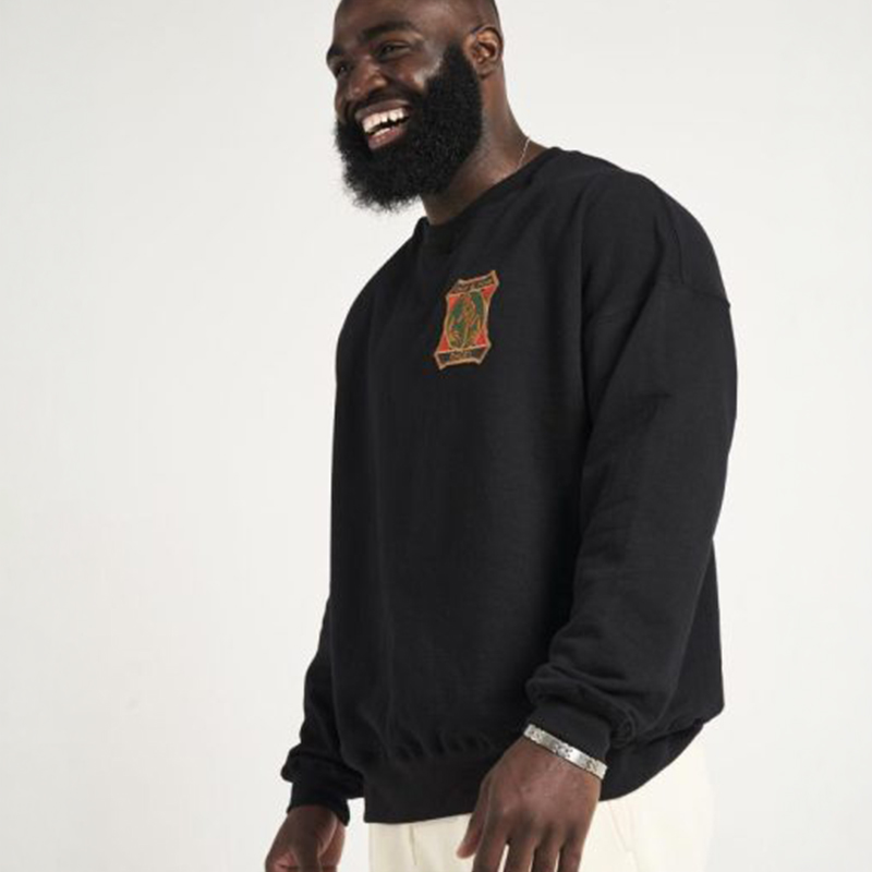 Unisex Black Sweat Top