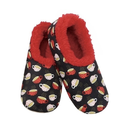 Ladies Tea Cup Fleece Slippers
