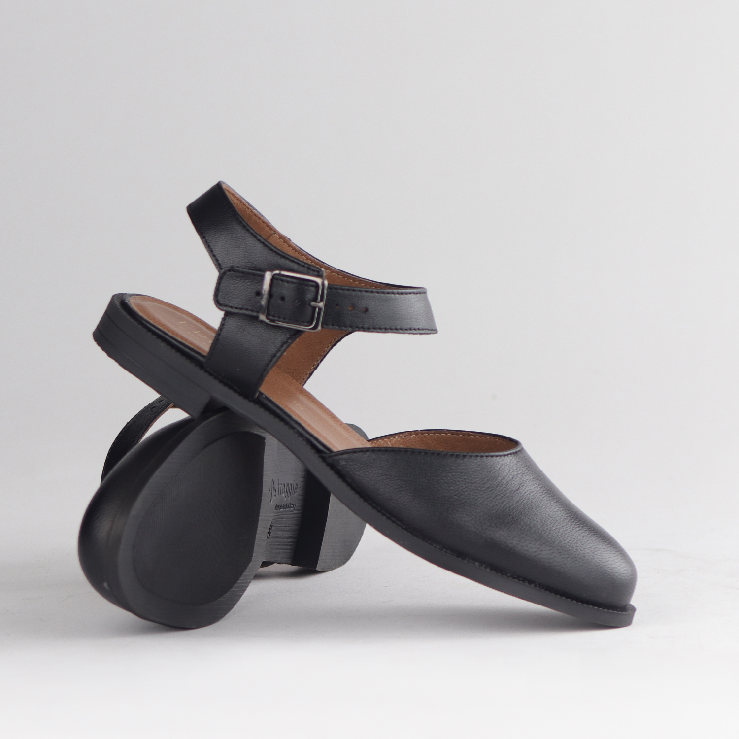 Ladies Genuine Leather Closed-Toe Slingback Sandals