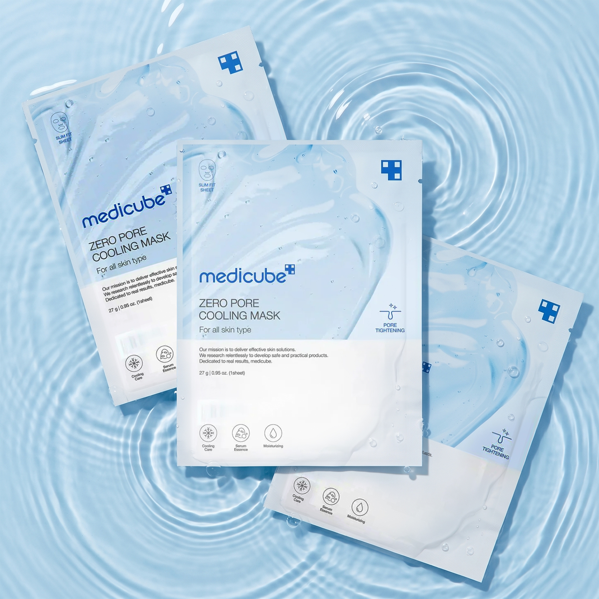3x Zero Pore Cooling Facial Masks
