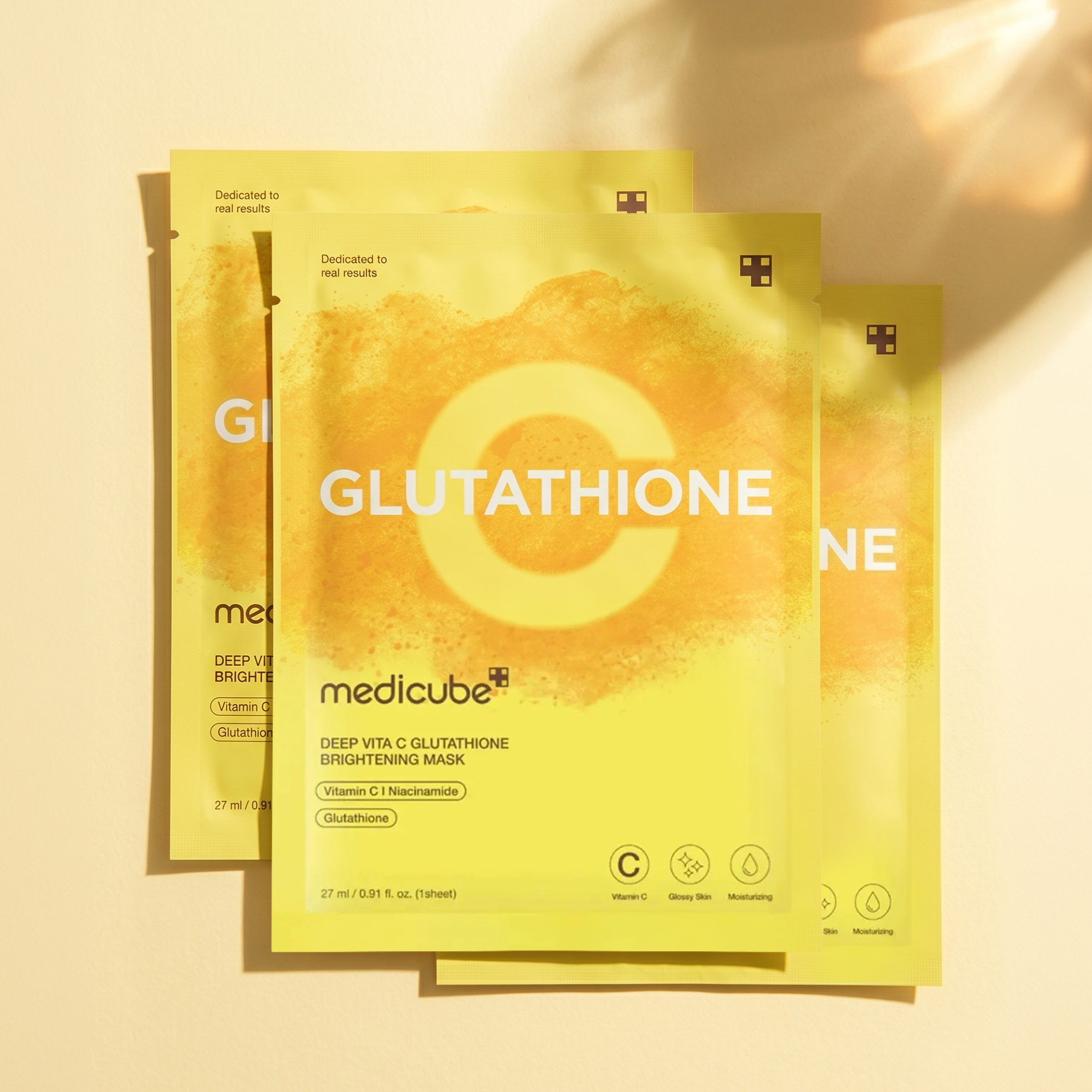 3x Deep Vita C Glutathione Brightening Glow Facial Masks