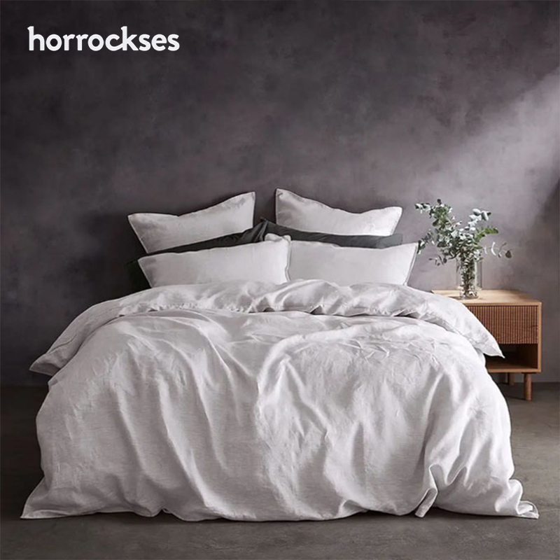 90gsm Linen Inspired Crinkle Duvet Cover Set